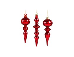 Set 3 decorazioni Mascagni Casa in vetro 5,5 x 17 / 4 x 20 / 5,5 x 17 cm