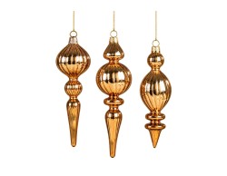 Set 3 decorazioni Mascagni Casa in vetro 5 x 18 / 5 x 18 / 4,5 x 15 cm
