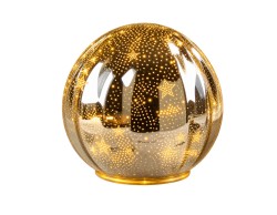 Palla LED Mascagni Casa in vetro oro diametro 12 cm codice MC3287