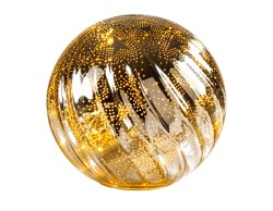 Palla LED Mascagni Casa in vetro oro diametro 15 cm codice MC3288