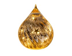 Goccia LED Mascagni Casa in vetro oro 12 x 15 cm codice MC3289
