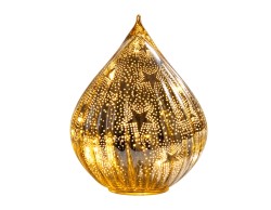 Goccia LED Mascagni Casa in vetro oro 15 x 20 cm
