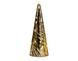 Abete LED Mascagni Casa in vetro oro 12 x 32 cm