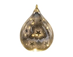 Goccia LED Mascagni Casa in vetro argento 12 x 15 cm
