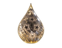 Goccia LED Mascagni Casa in vetro argento 15 x 20 cm