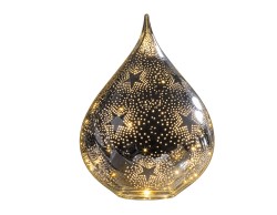 Goccia LED Mascagni Casa in vetro argento 18 x 24 cm