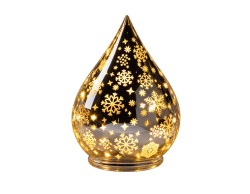 Goccia LED Mascagni Casa in vetro oro 10 x 12,5 cm