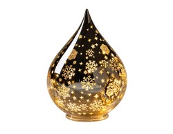Goccia LED Mascagni Casa in vetro oro 15 x 21 cm