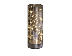 Bicchiere LED in vetro fumé Mascagni Casa