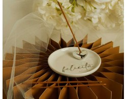 Bomboniera Matrimonio Claraluna 2026 Piattino Porta Incenso Felicità  con 3 Bastoncini