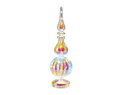 Abete LED Mascagni Casa in vetro iridescente 10 x 37 cm
