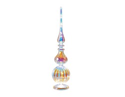 Abete LED Mascagni Casa in vetro iridescente 10 x 46 cm