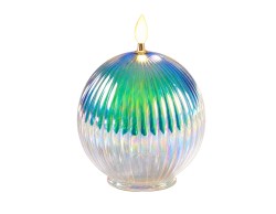 Candela palla LED Mascagni Casa in vetro diametro 11 cm codice C3046
