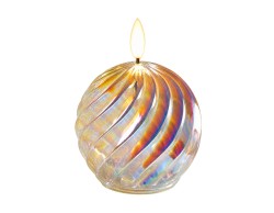Candela palla LED Mascagni Casa in vetro diametro 9 cm codice C3043