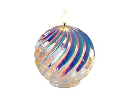 Candela palla LED Mascagni Casa in vetro diametro 11 cm codice C3044