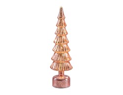 Abete LED rotante Mascagni Casa in vetro altezza 41 cm