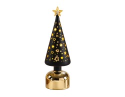 Abete LED rotante Mascagni Casa in vetro 9 x 29 cm