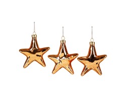 Set 3 stelle Mascagni Casa in vetro 10 x 11 cm