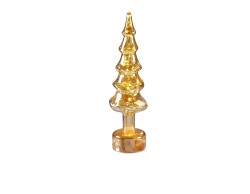 Abete LED rotante Mascagni Casa in vetro 11,5 x 42 cm