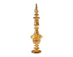 Decorazione LED Mascagni Casa in vetro ambra 11 x 46 cm codice MC3209(AM)