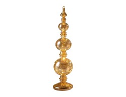 Decorazione LED Mascagni Casa in vetro ambra 11 x 46 cm codice MC3210(AM)