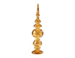 Decorazione LED Mascagni Casa in vetro ambra 11 x 46 cm codice MC3211