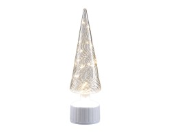 Abete LED rotante in vetro Mascagni Casa 34 cm