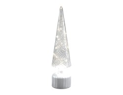 Abete LED rotante Mascagni Casa in vetro 9 x 38,5 cm