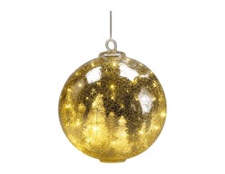 Palla LED Mascagni Casa in vetro oro diametro 12 cm codice C3059(B)