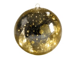 Palla LED Mascagni Casa in vetro oro diametro 15 cm codice C3060(B)
