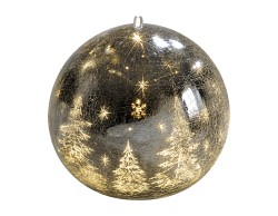 Palla LED in vetro argento Mascagni Casa, diametro 15 cm