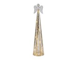 Angelo LED in vetro argento Mascagni Casa 49 cm