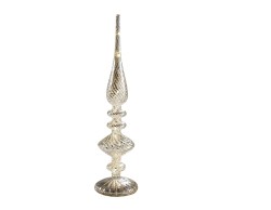 Decorazione LED Mascagni Casa in vetro argento 11 x 45,5 cm