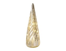 Abete LED Mascagni Casa in vetro argento 11 x 31,5 cm