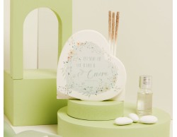 BOMBONIERA MATRIMONIO CLARALUNA DIFFUSORE DECORO FLOREALE VERDE