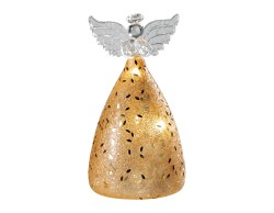 Angelo LED Mascagni Casa in vetro oro 9 x 17 cm