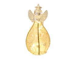 Angelo LED Mascagni Casa in vetro oro 6,5 x 11 cm