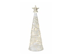 Abete LED Mascagni Casa in vetro trasparente 9 x 28 cm