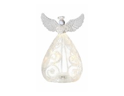 Angelo LED Mascagni Casa in vetro trasparente 9 x 16 cm