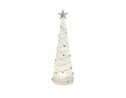 Abete LED Mascagni Casa in vetro 9,5 x 32 cm