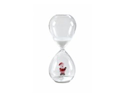 Clessidra Babbo Natale Mascagni Casa in vetro 8 x 20 cm