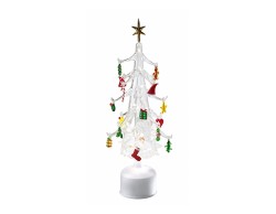 Abete LED Mascagni Casa in vetro altezza 44 cm