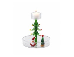 Portacandela Mascagni Casa in vetro 12 x 15 cm codice MC3198