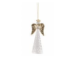 Set 3 angeli Mascagni Casa in vetro 5 x 12 cm