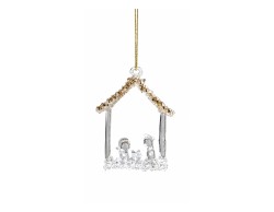 Set 3 presepi Mascagni Casa in vetro 6 x 8 cm