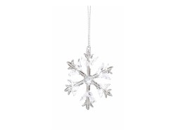 Set 3 fiocchi di neve Mascagni Casa in vetro diametro 9 cm