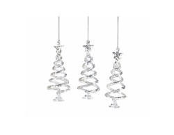 Set 6 alberi Mascagni Casa in vetro 4 x 11 cm