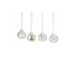 Set 4 palle Mascagni Casa in vetro assortito diametro 4 cm