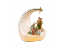 Presepe LED Mascagni Casa in porcellana 14,5 x 10 x 17,5 cm