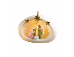 Presepe LED Mascagni Casa in porcellana 10 x 7,5 x 7,5 cm